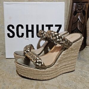 Schultz Dyandre Leather Wedge Shoes